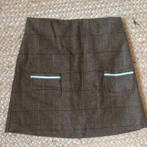 bella bliss Brown Skirt with Blue Details